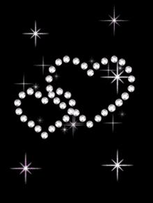 Gif animé coeur perles